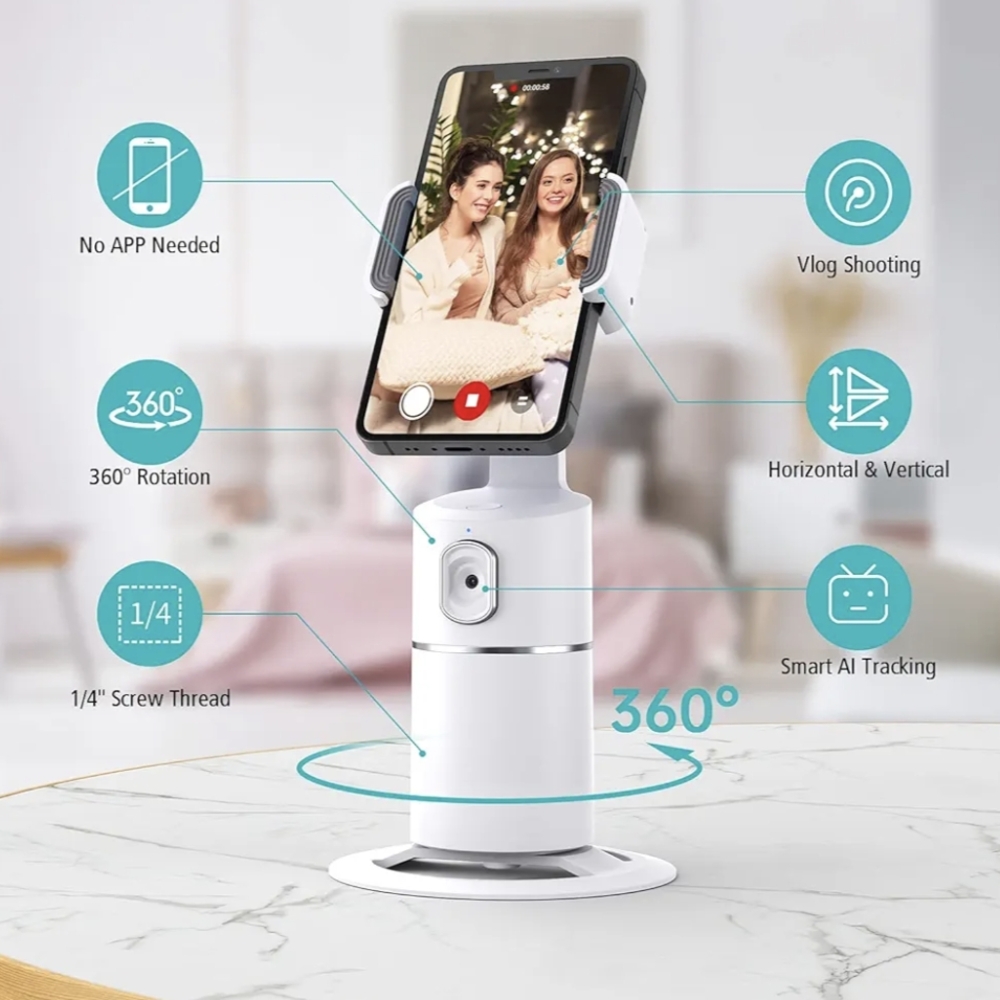 Auto Face Tracking 360° Rotating Phone Stand - Picture 12 of 12